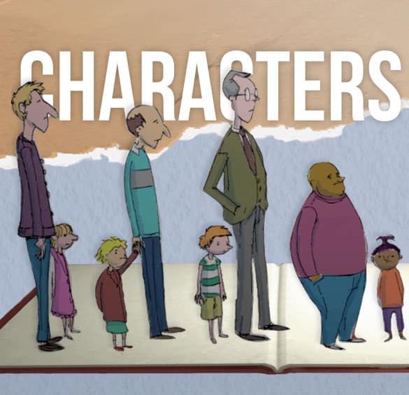 Hand -Drawn animated Characters made by Dragonfly Video Production Company