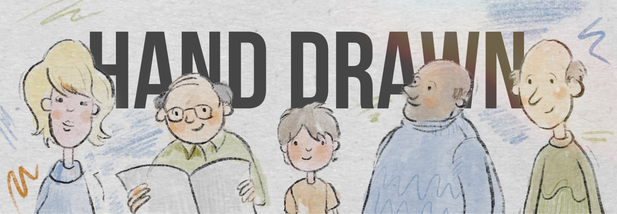 Hand-drawn animation characters