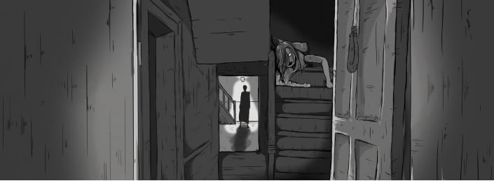 Storyboard sketch from Resident Evils Video Campaign