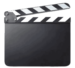 A Black And White Clapperboard Used In The Video Production Process. The Clapper Stick Is Positioned Open At An Angle. The Board Itself Has Diagonal Black And White Stripes On The Top Edge And A Matte Black Finish On The Main Body. A black and white clapperboard used in the video production process. The clapper stick is positioned open at an angle. The board itself has diagonal black and white stripes on the top edge and a matte black finish on the main body.