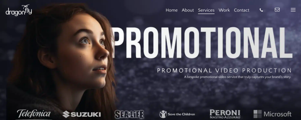 Dragonfly Promotional video page banner