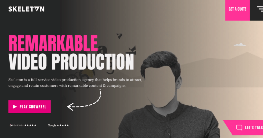 Skeleton Productions Website banner