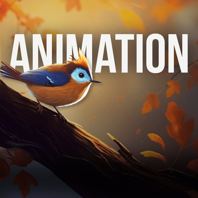 Animation blog with a 2D animated bird.